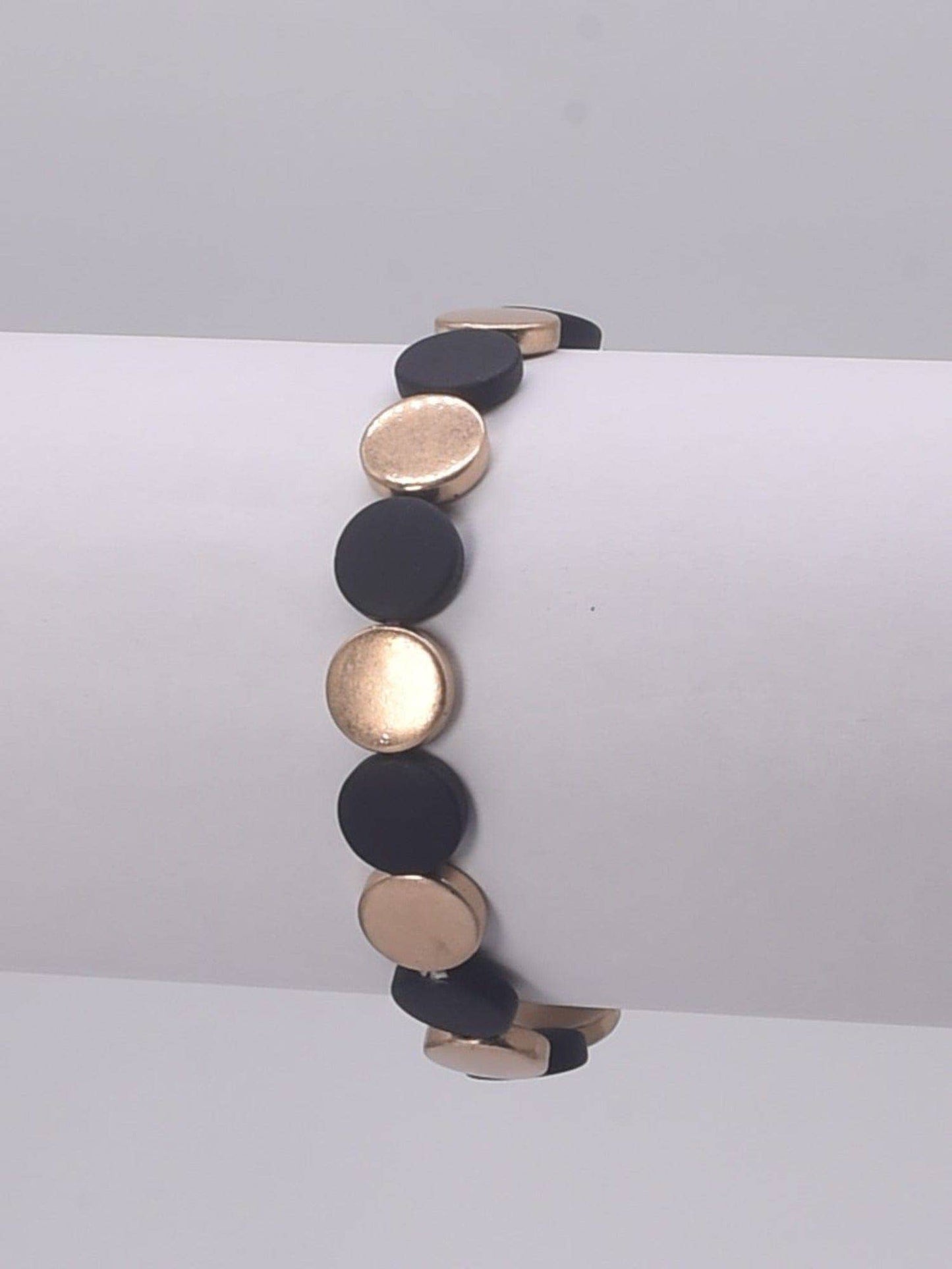 Small Metal Beads Stretch Beaded Bracelet