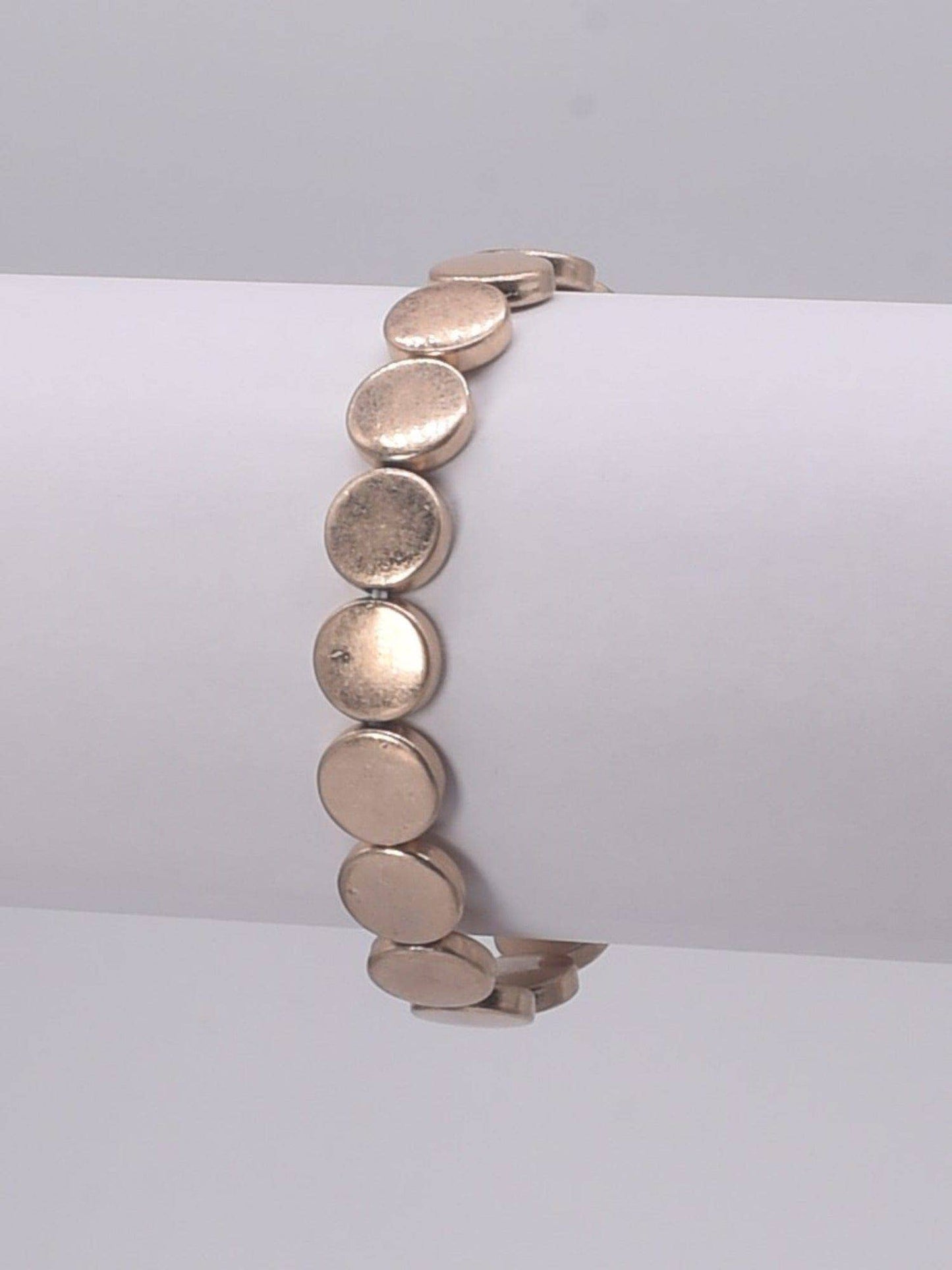 Small Metal Beads Stretch Beaded Bracelet