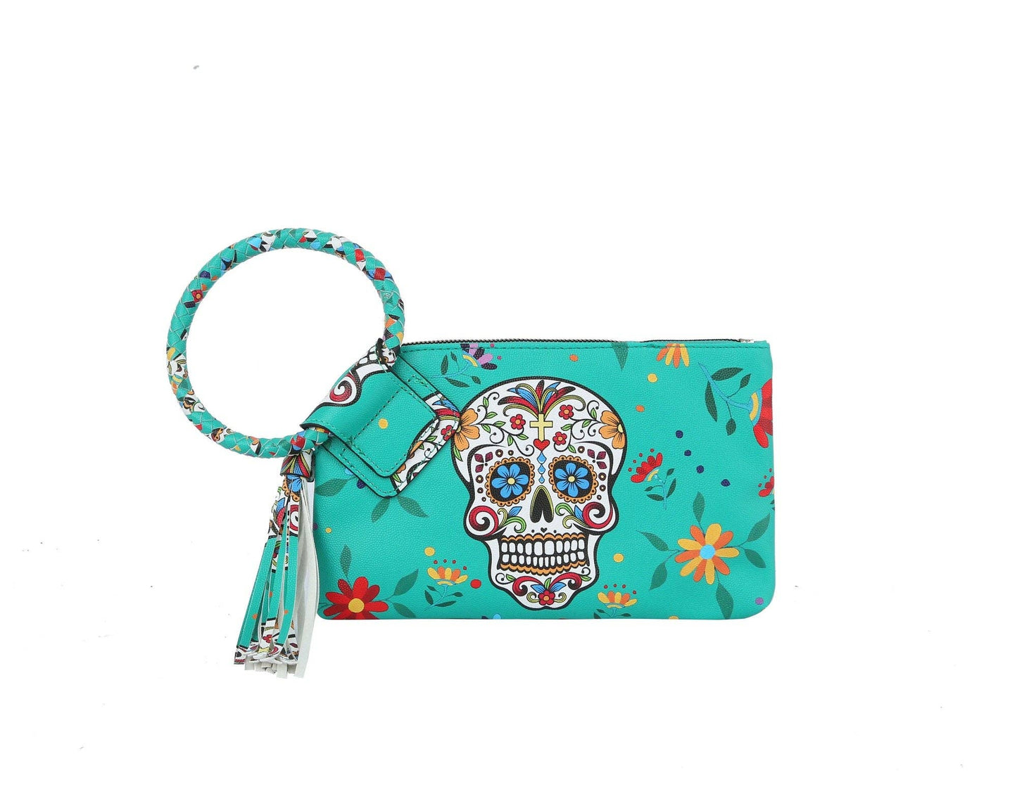 Gabriela Sugar Skull Day of the Dead Tassel Wristlet