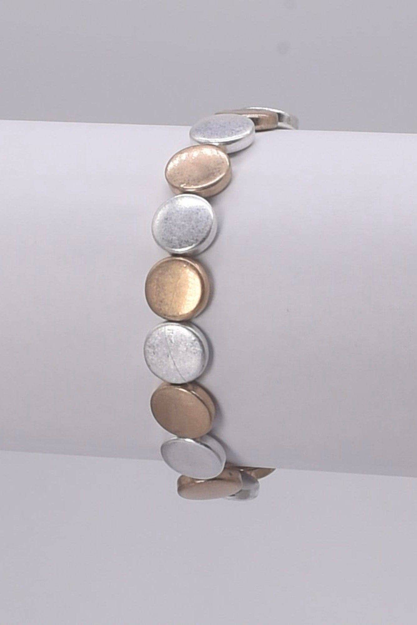 Small Metal Beads Stretch Beaded Bracelet