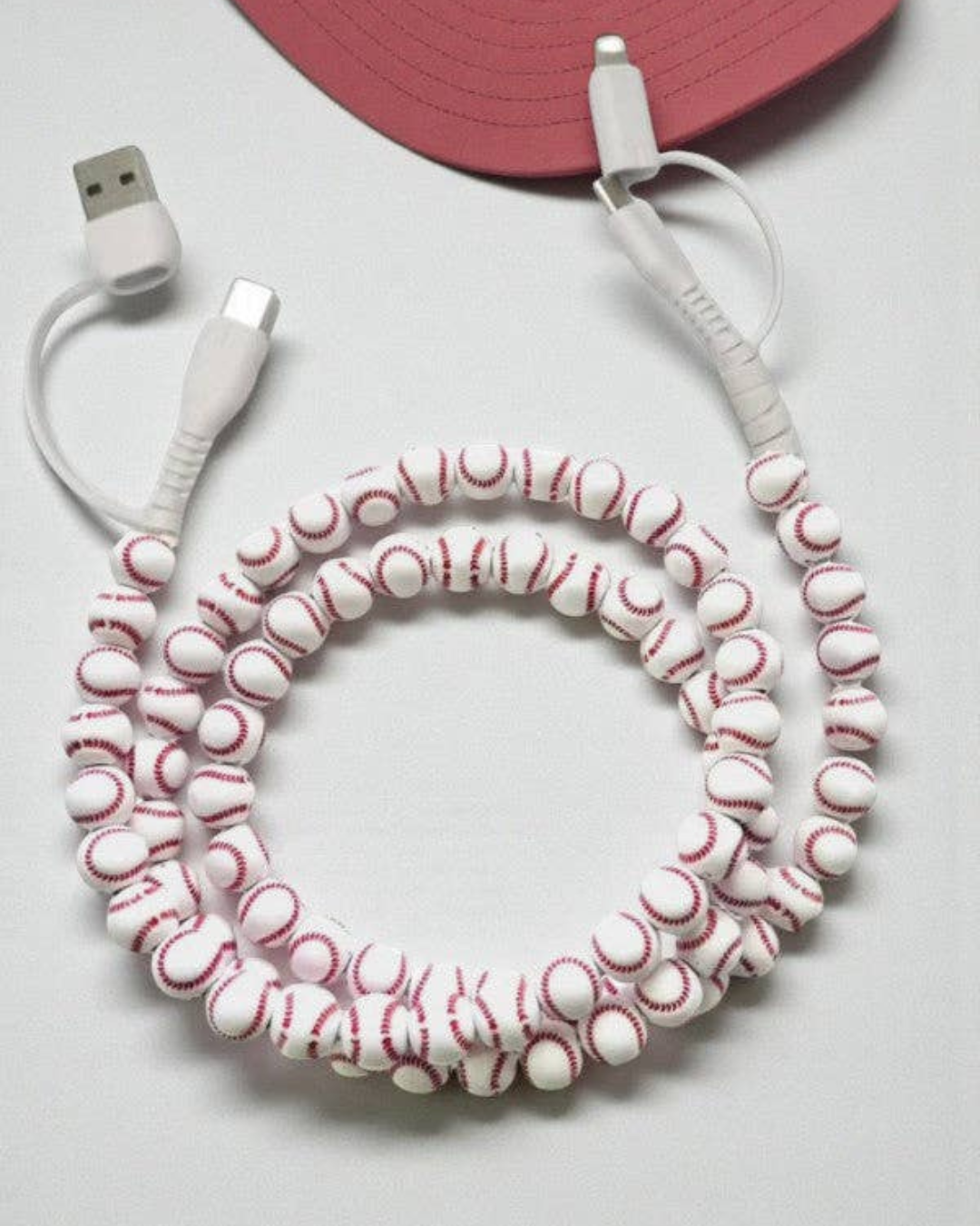 Baseball Beaded Cord Charger