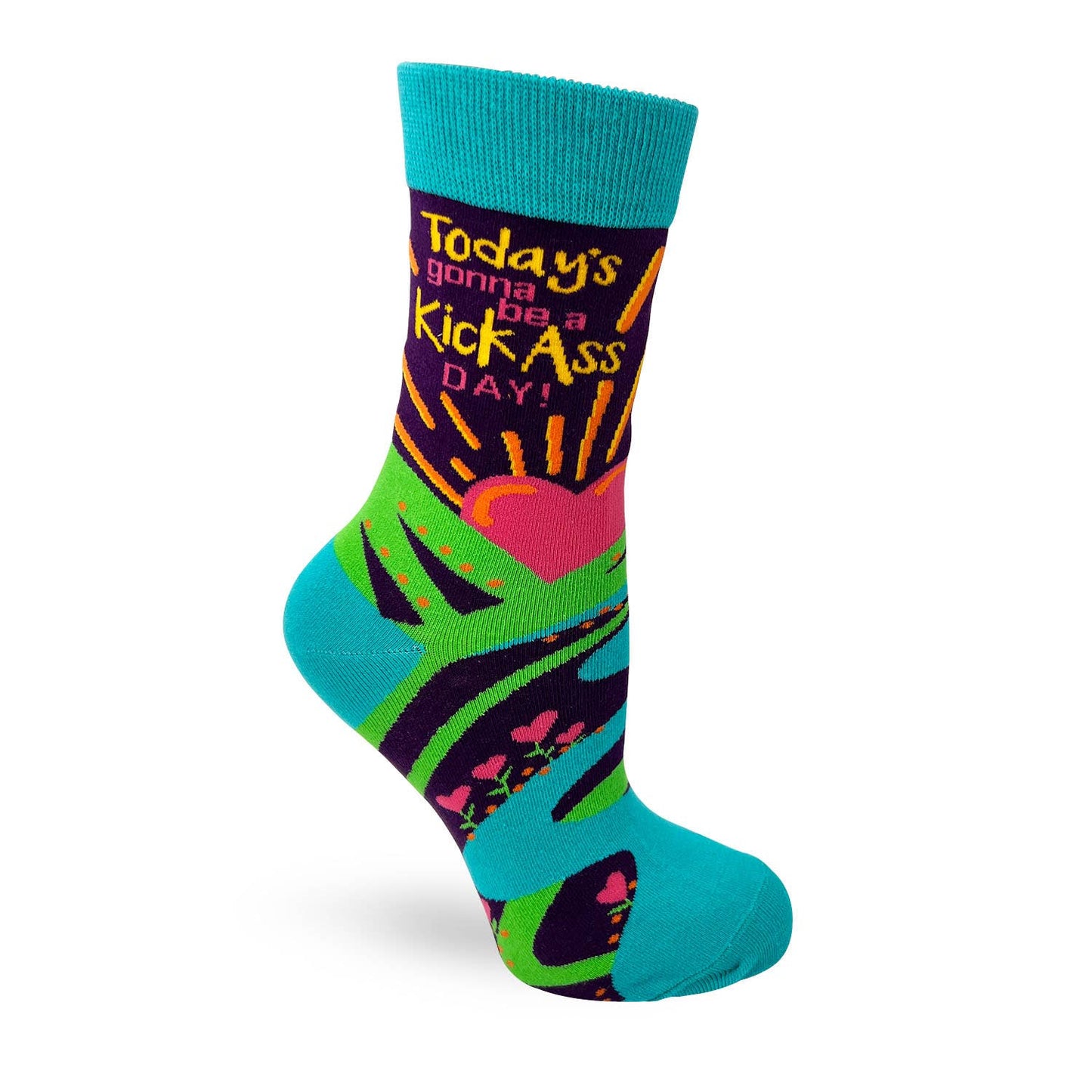 Today's Gonna Be a Kick Ass Day! Women's Crew Socks