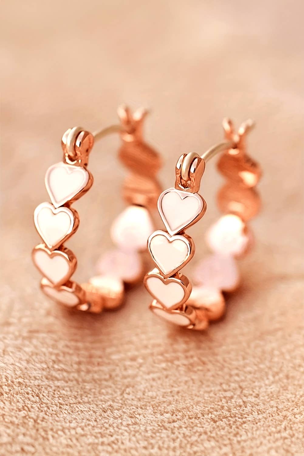 Heart Shape Plated Alloy Small Hook Earrings