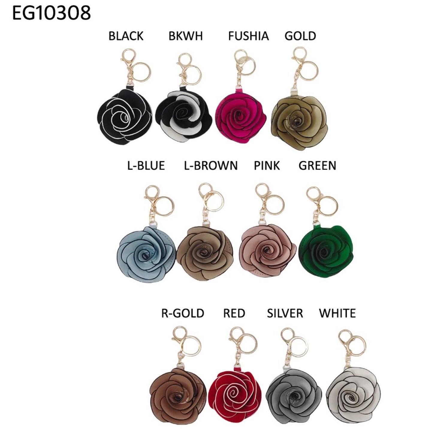 Rose Floral Keychain