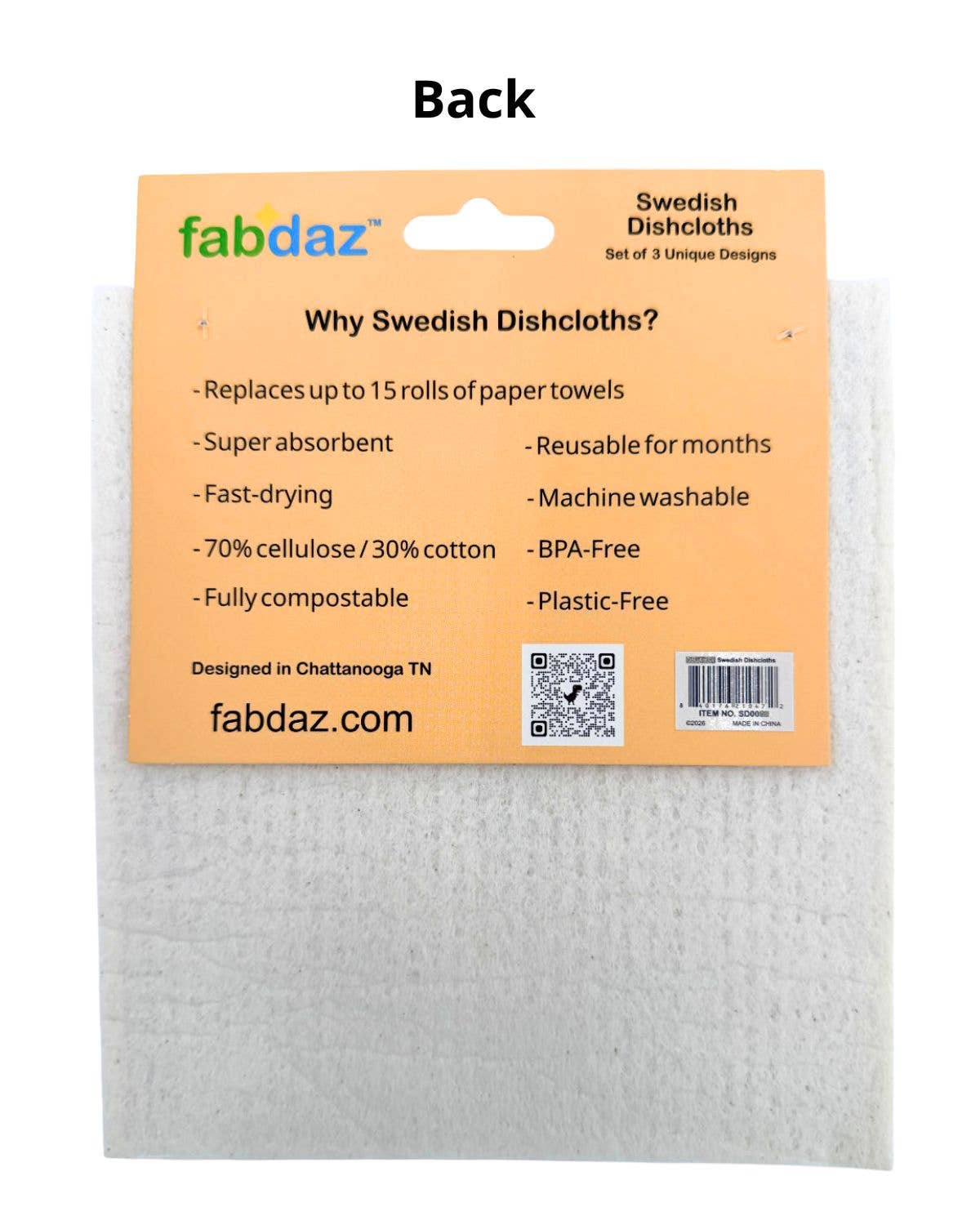 Kitchen Retro Wife - Set of 3 - Swedish Dishcloths
