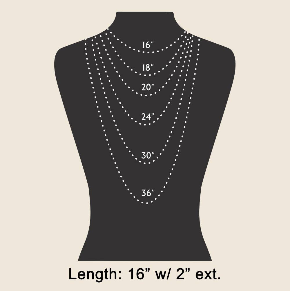 Sea Life And Stone Charm Dainty Chain Necklace