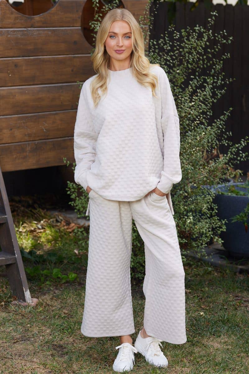 Solid Warm Quilted Set