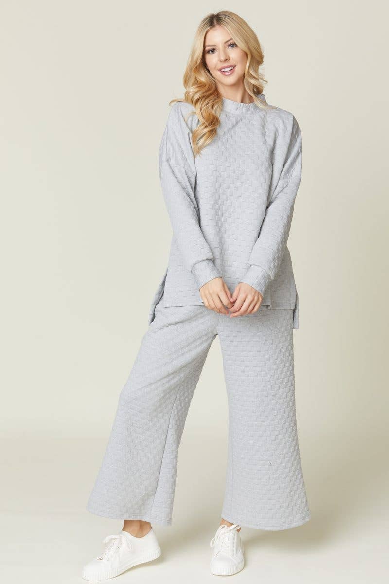 Solid Warm Quilted Set