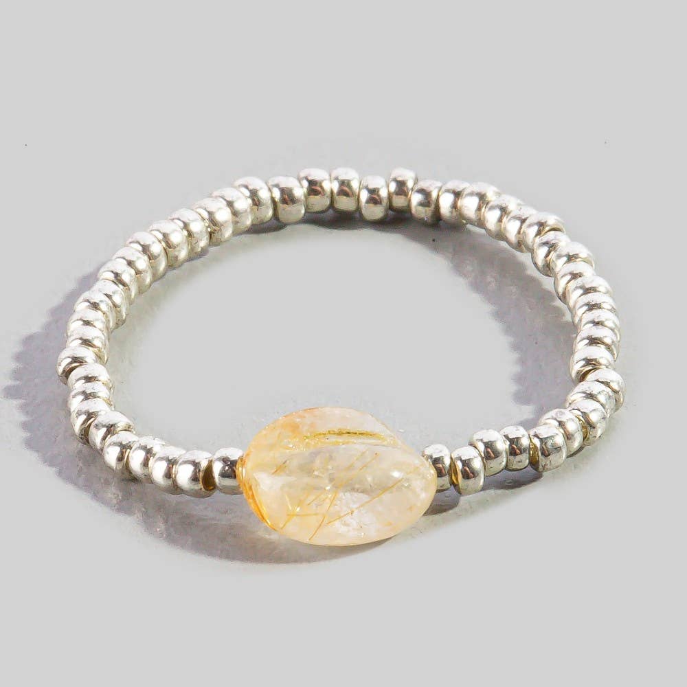 Seed Beaded Stretchable Ring