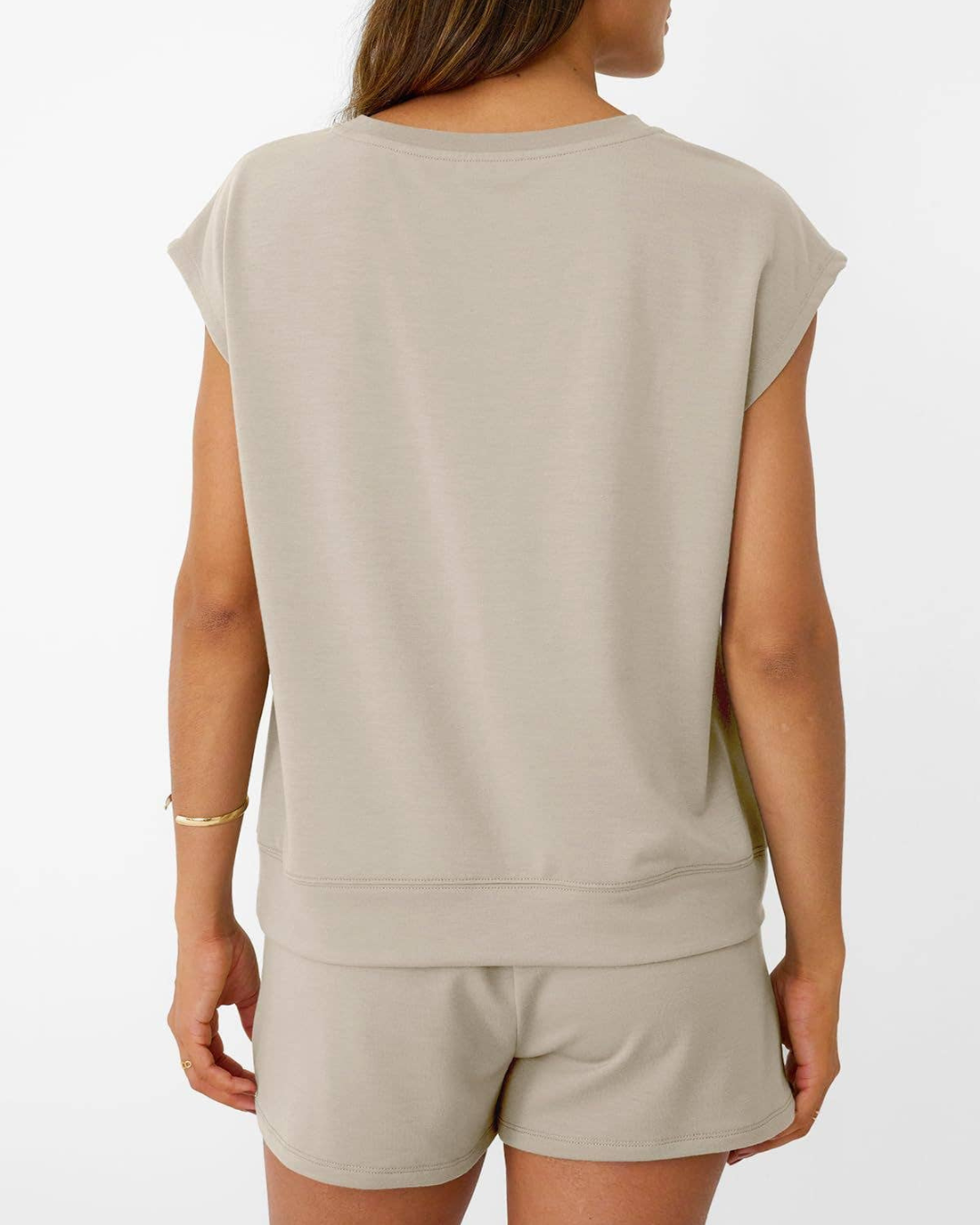 Casual Lounge Set Cap Sleeve Top and Shorts