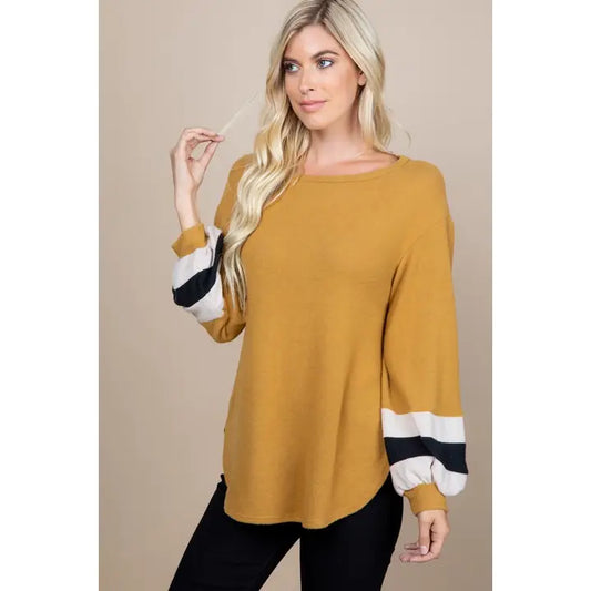 Ballon Hacci Brush Top - Mustard