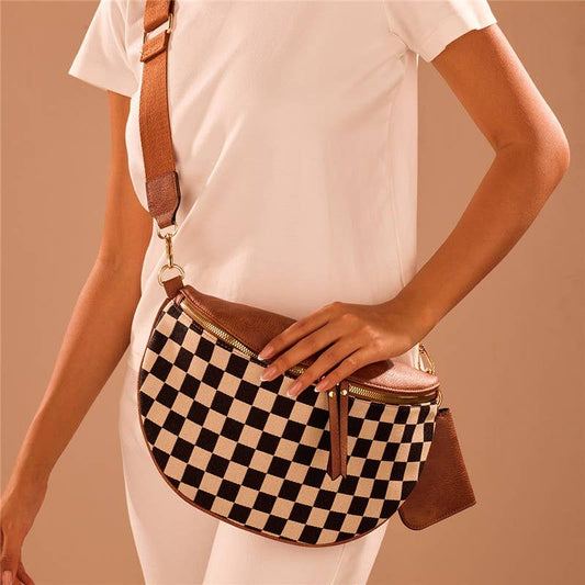 CROSSBODY ZIPPER REMOVAL STRAP SLING BUM BAG | 40P604