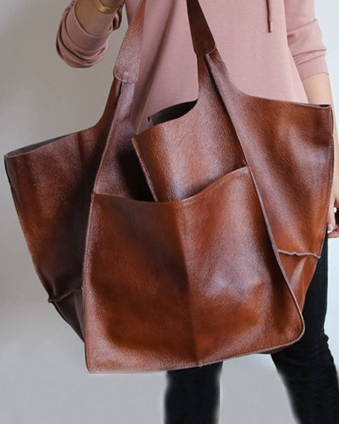 Oversize Soft Vegan Leather Bag