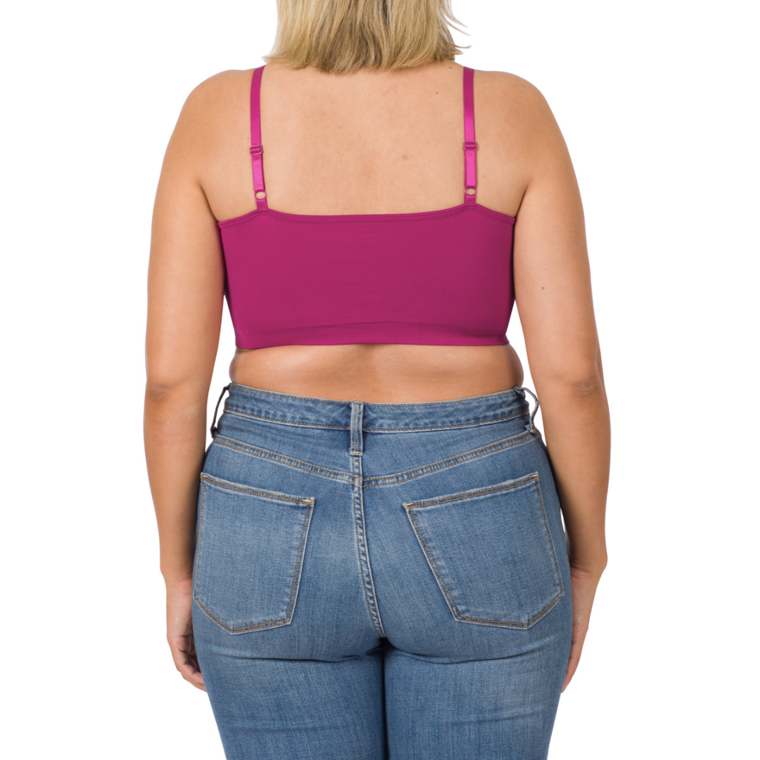 Plus Front V Lattice Seamless Bralette