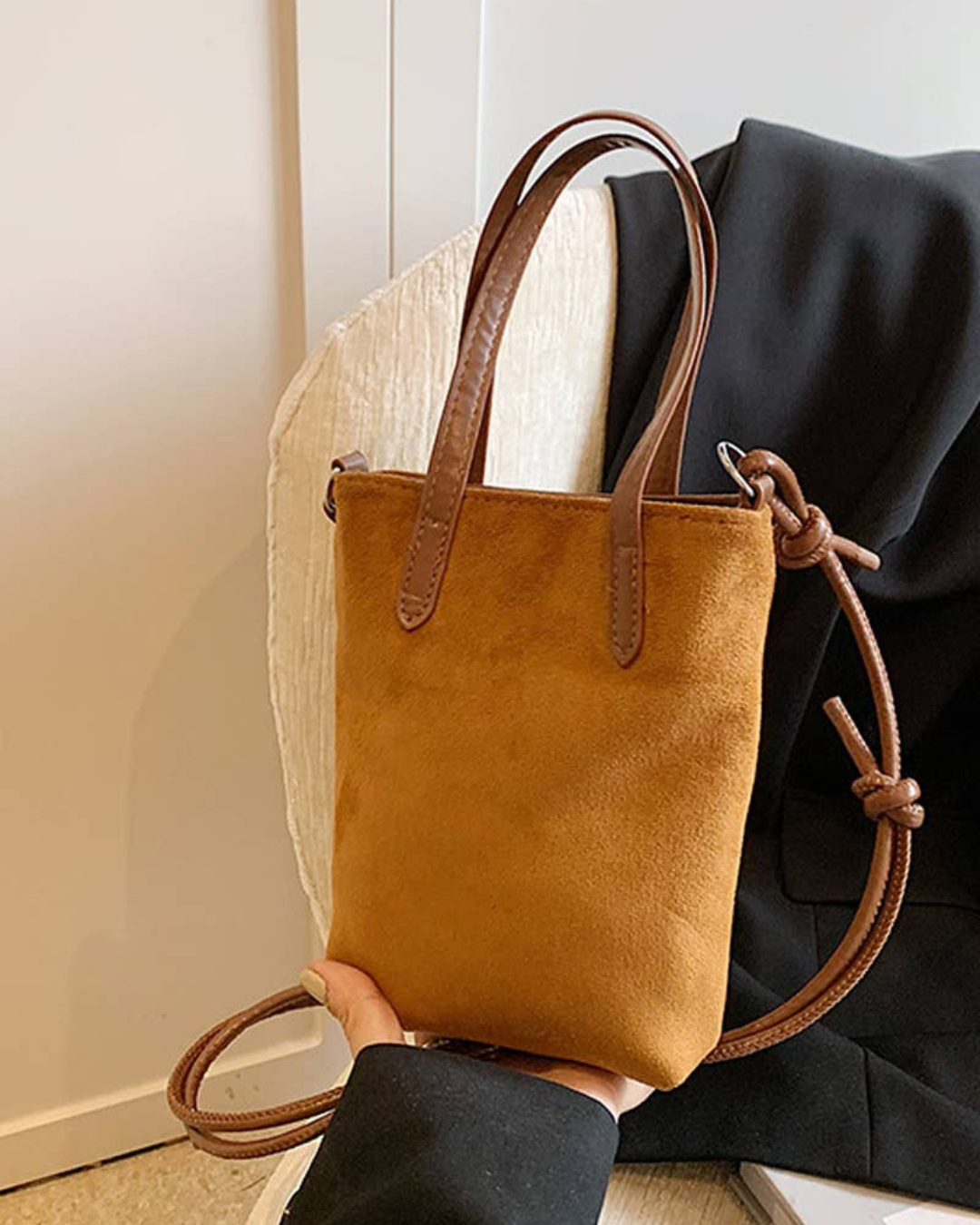 Vintage Retro Suede Crossbody
