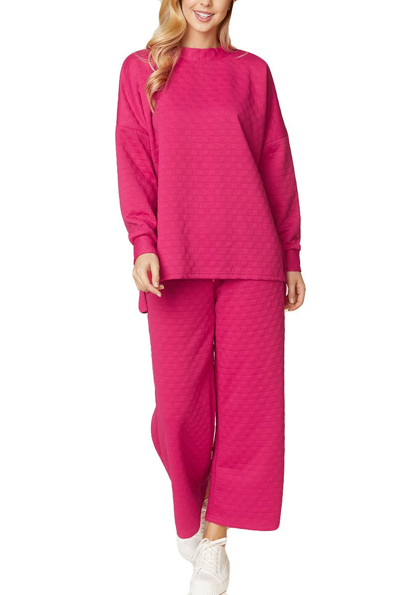 Solid Warm Quilted Set