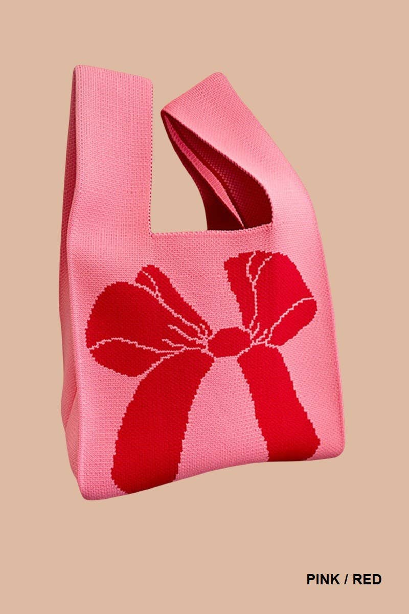 Aesthetic Bow Ribbon Knitted Knot Handbag