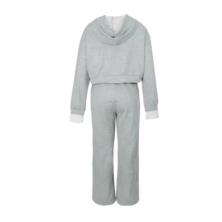 Hooded Sweatshirt Sports Pants Set
