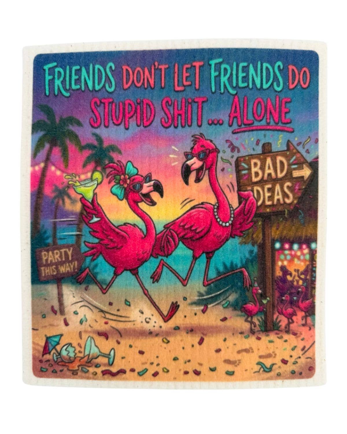 Girlfriends Sayings - Set of 3 - Swedish Dishcloths