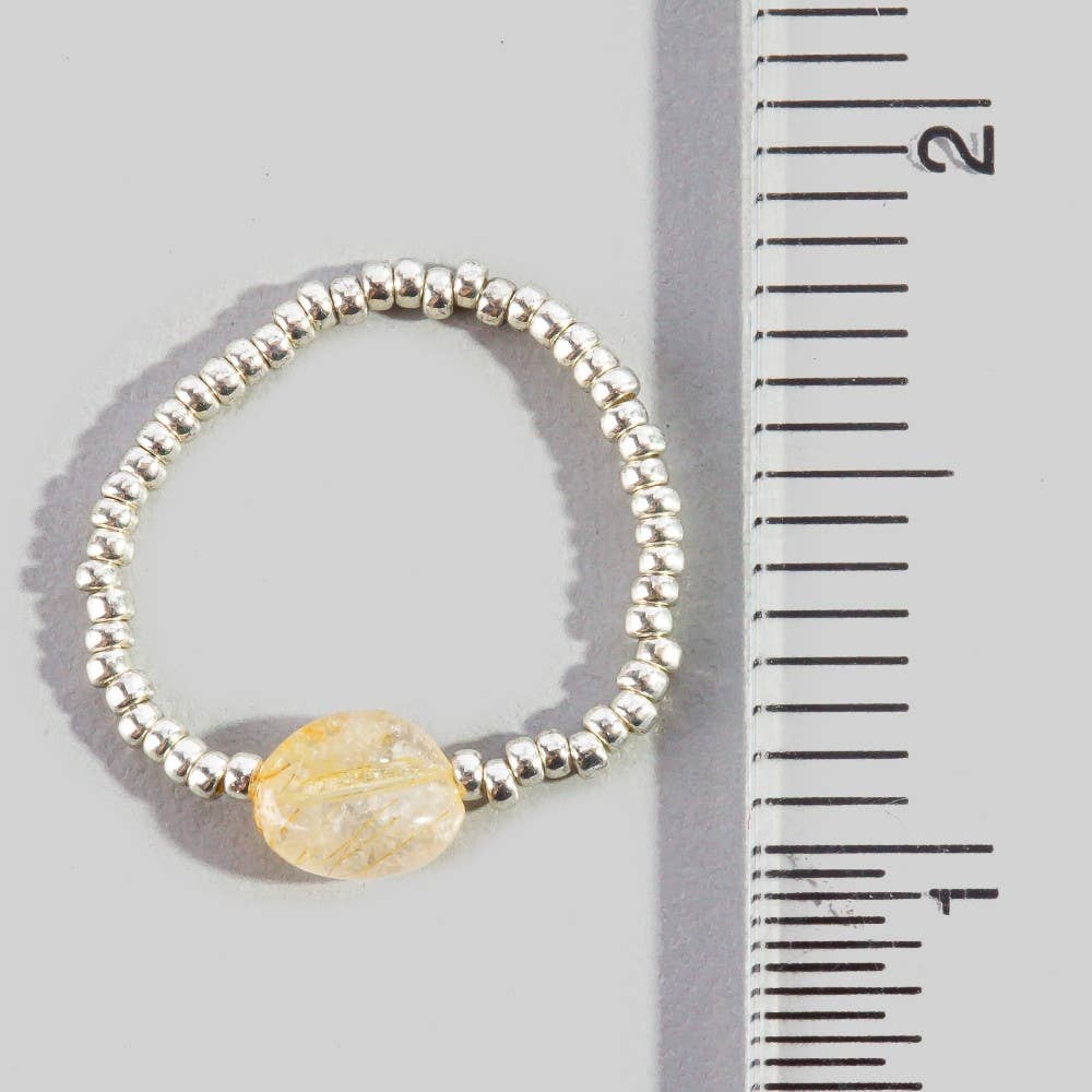 Seed Beaded Stretchable Ring