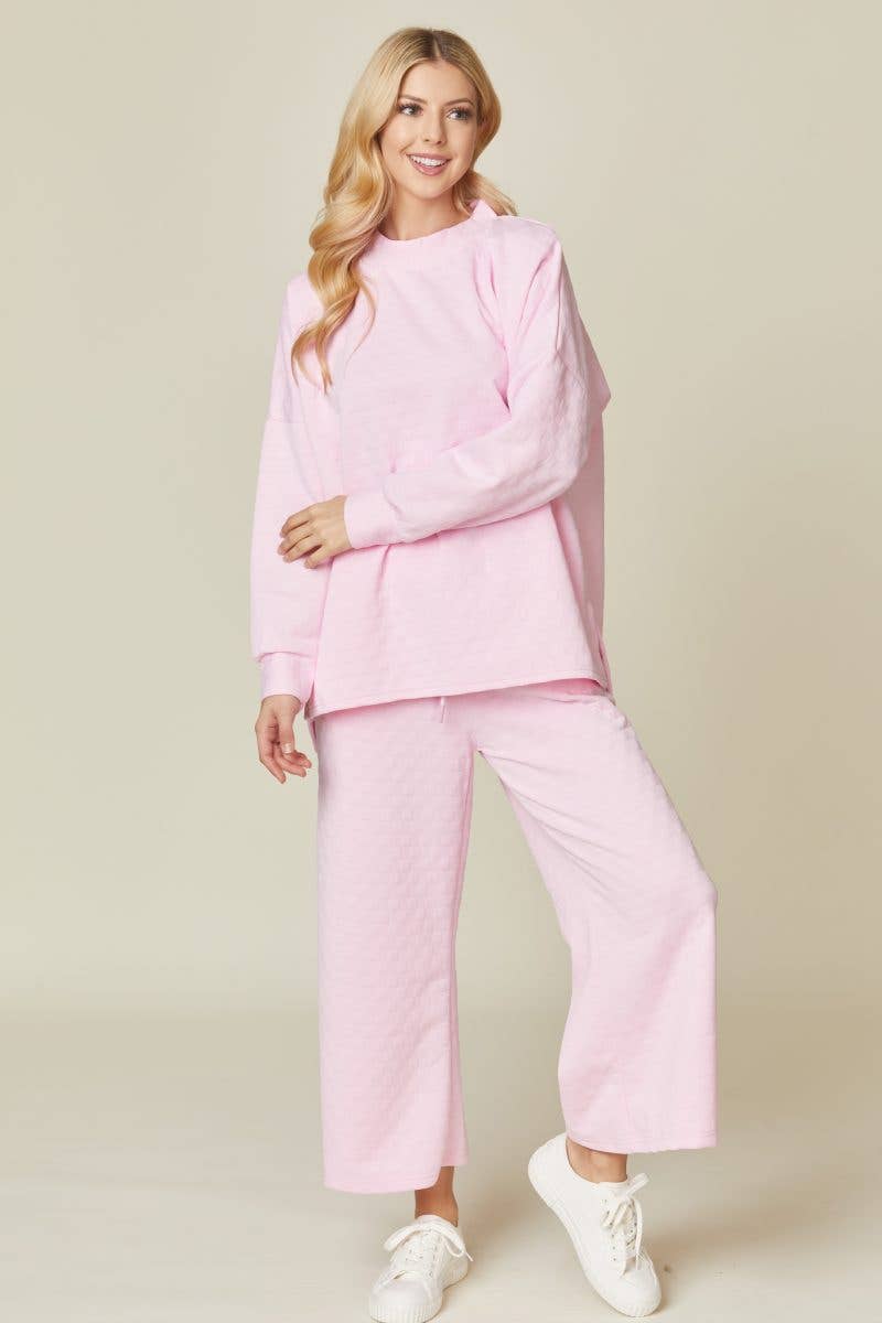 Solid Warm Quilted Set