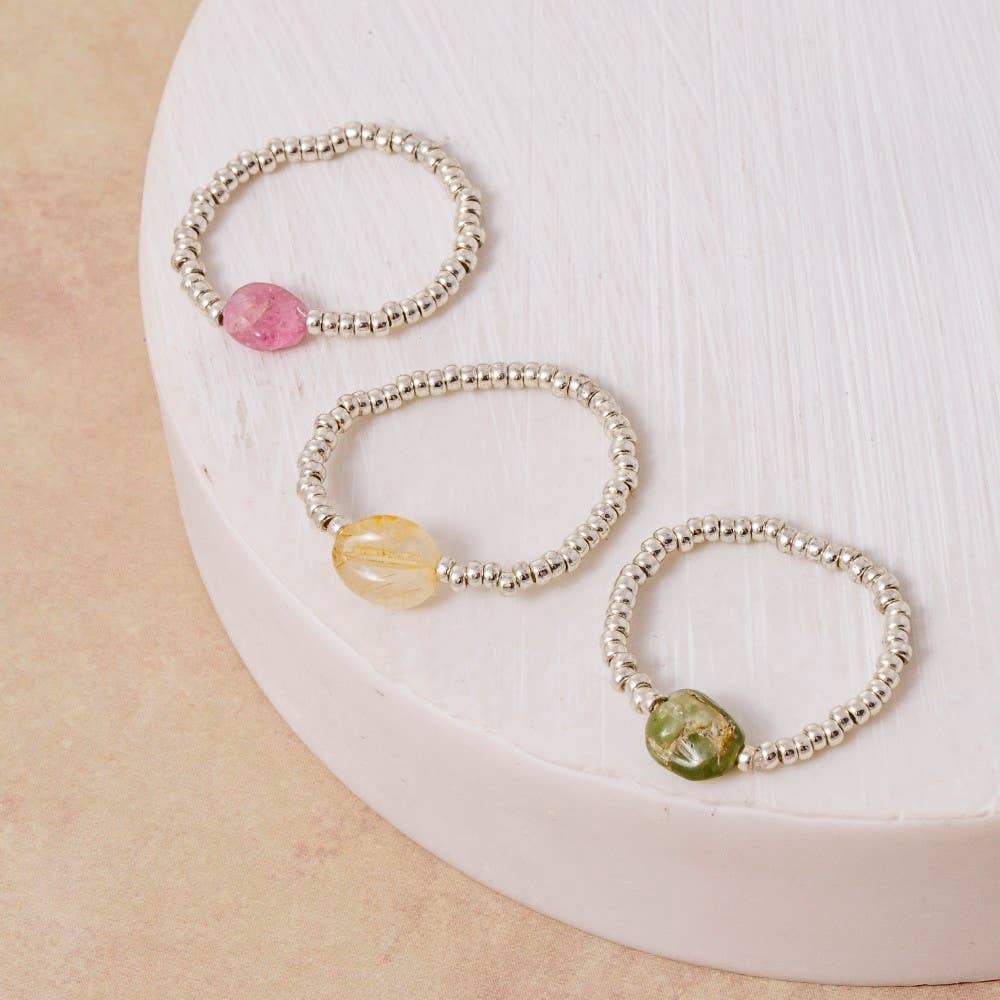 Seed Beaded Stretchable Ring