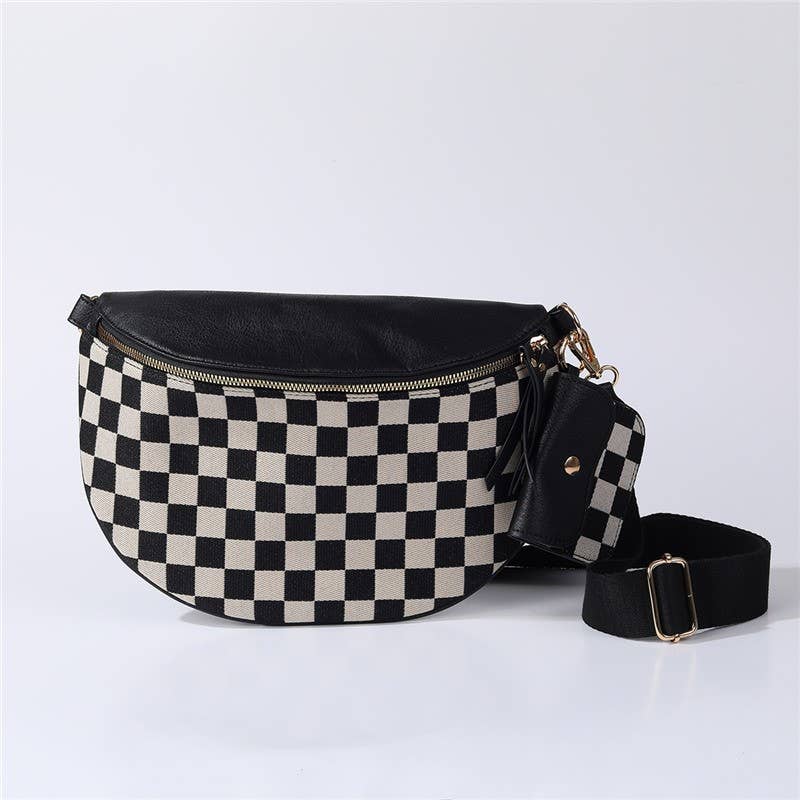 CROSSBODY ZIPPER REMOVAL STRAP SLING BUM BAG | 40P604
