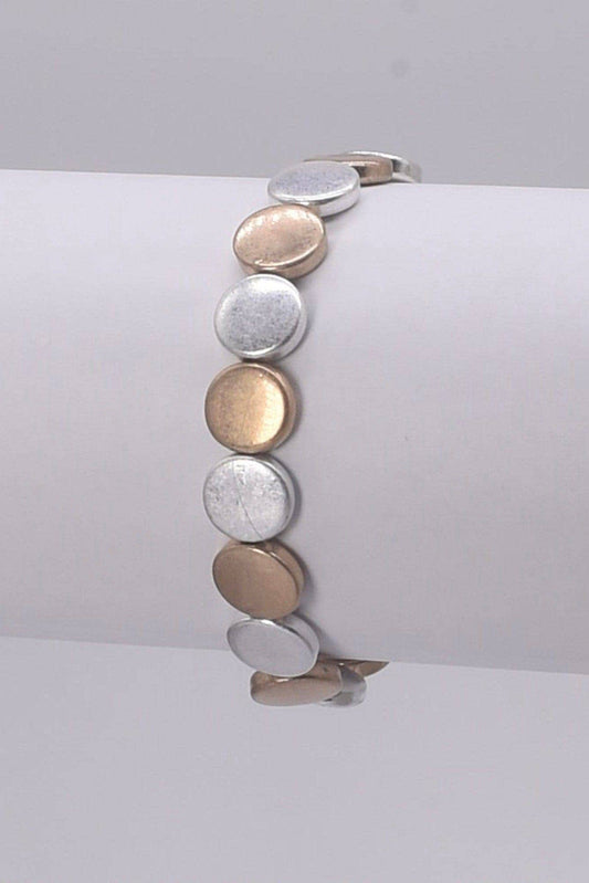 Small Metal Beads Stretch Beaded Bracelet