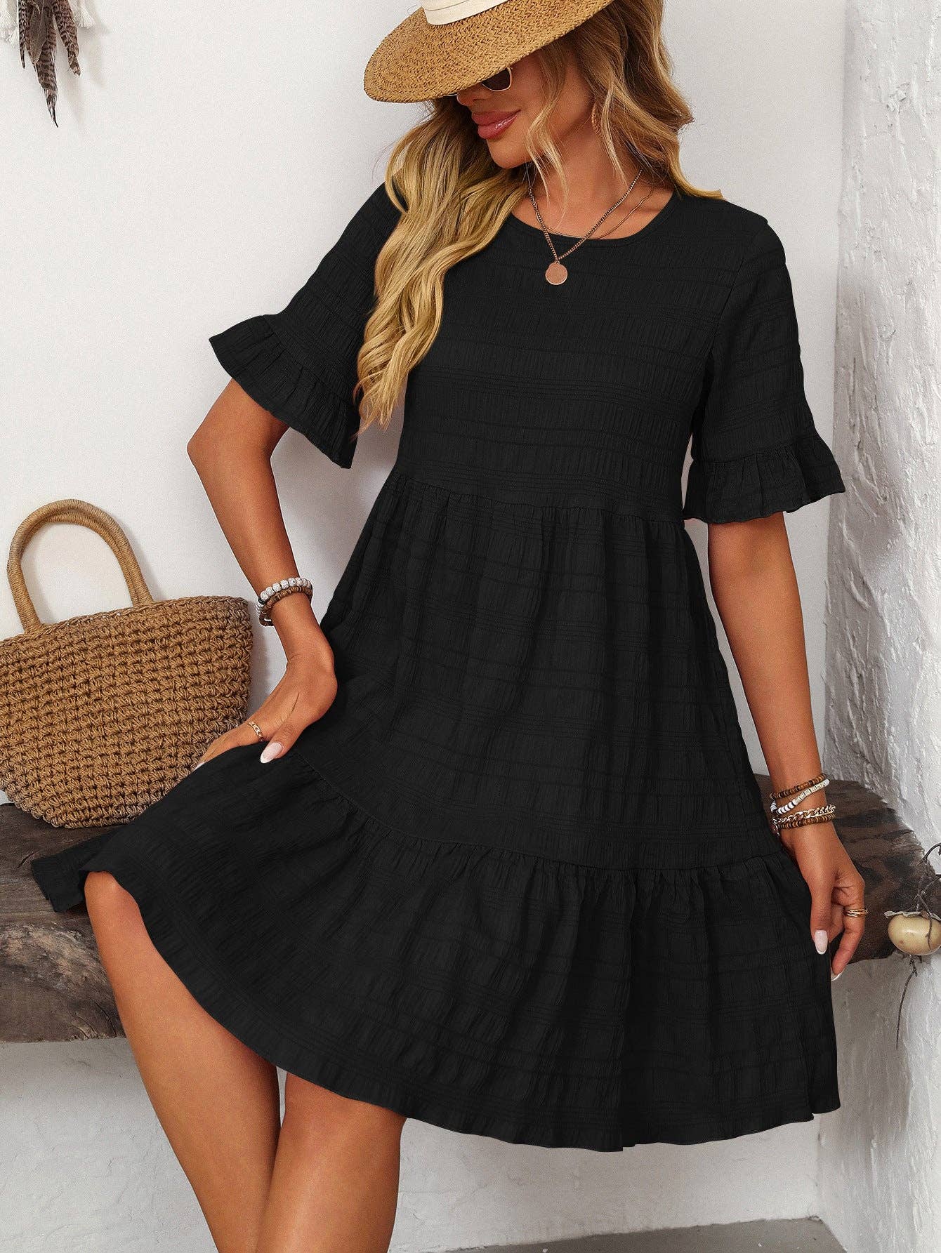 Loose Casual Short-Sleeve Elegant Dress