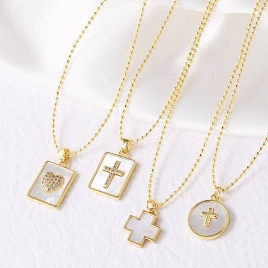 EPOXY RHINESTONE PENDANT NECKLACE | 40NK9607