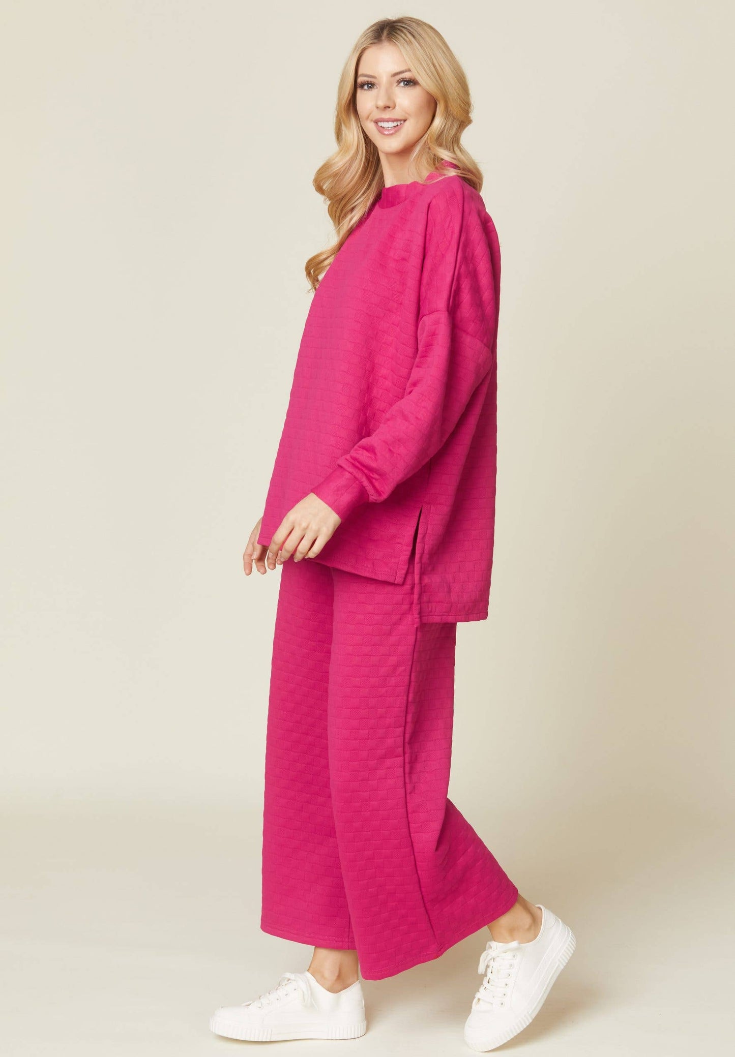 Solid Warm Quilted Set