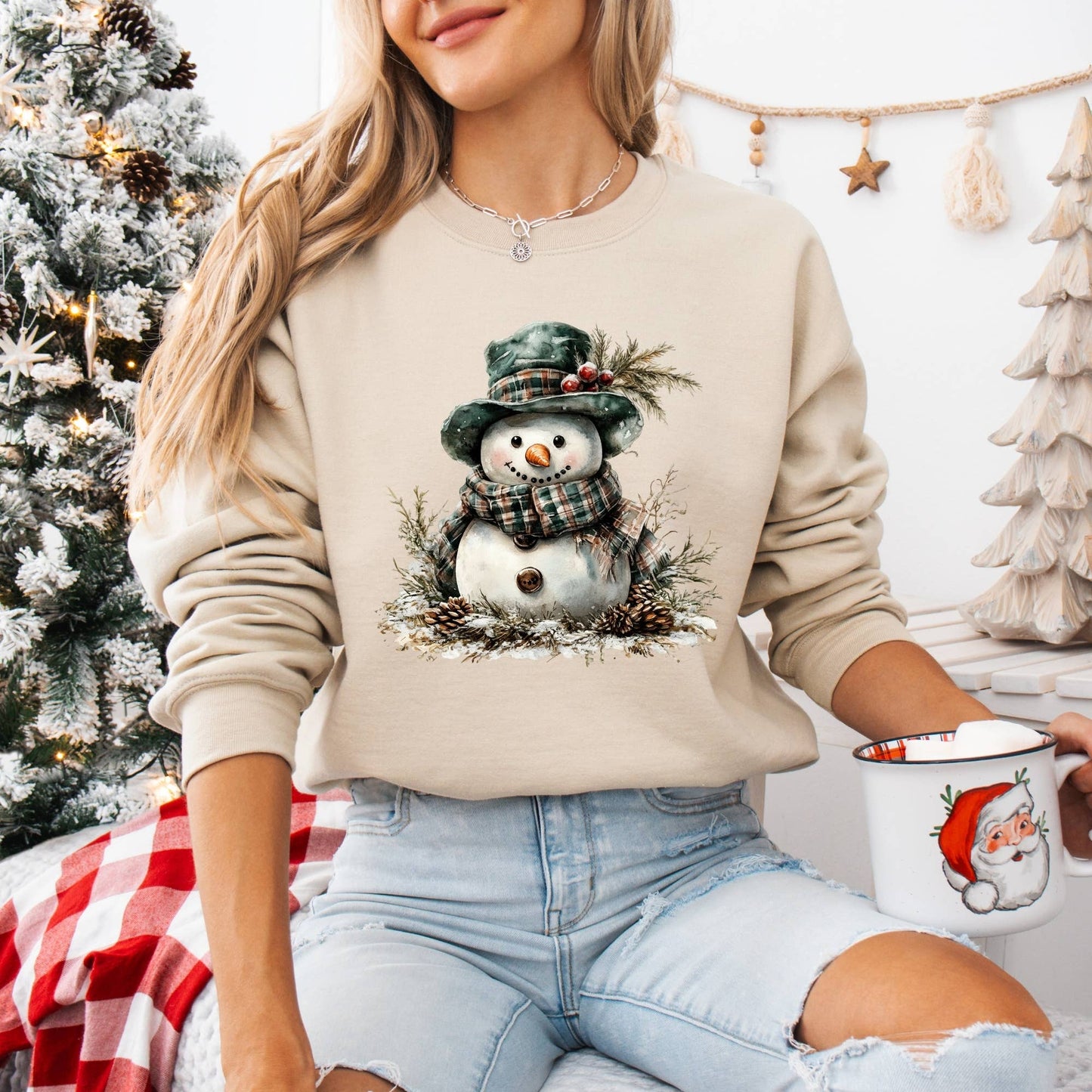 Rustic Snowman DTF Transfer