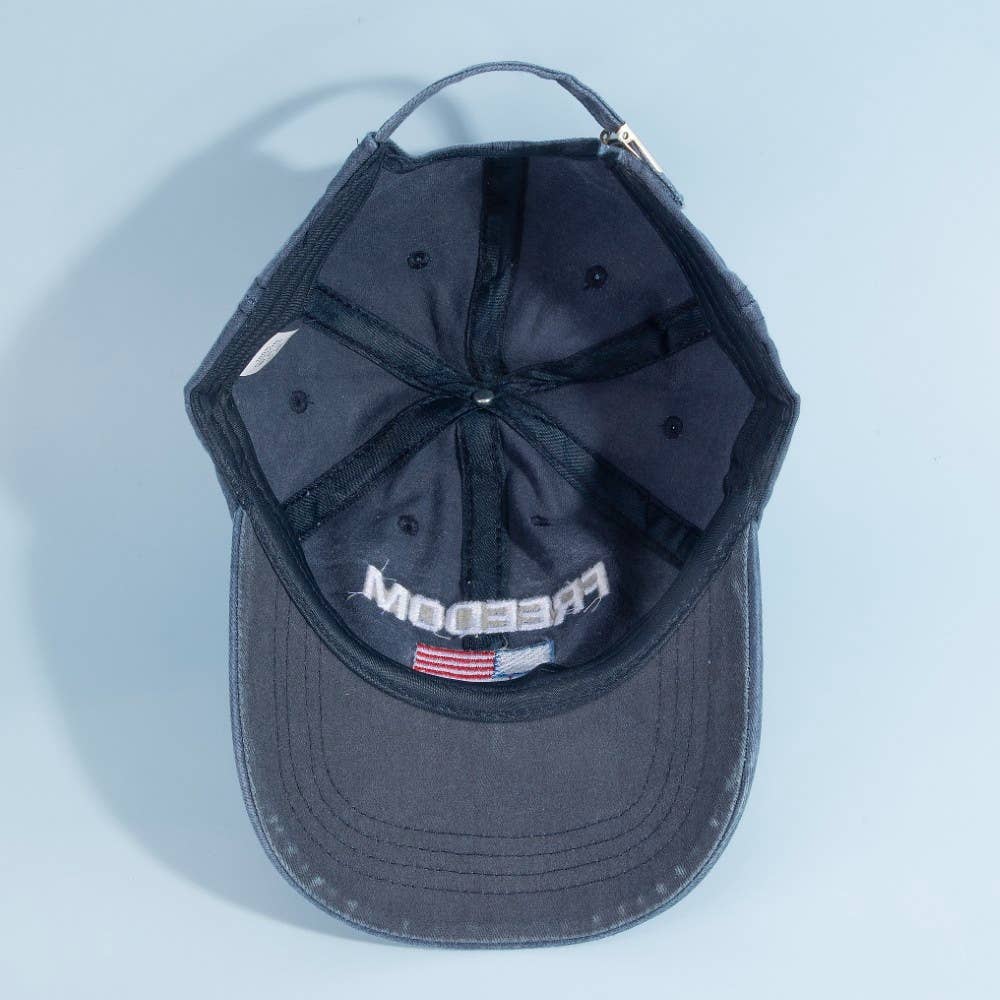 Freedom American Flag Embroidered Baseball Cap