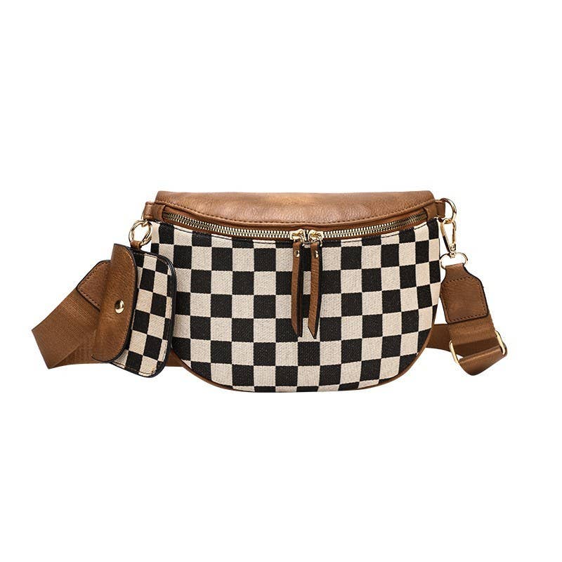 CROSSBODY ZIPPER REMOVAL STRAP SLING BUM BAG | 40P604