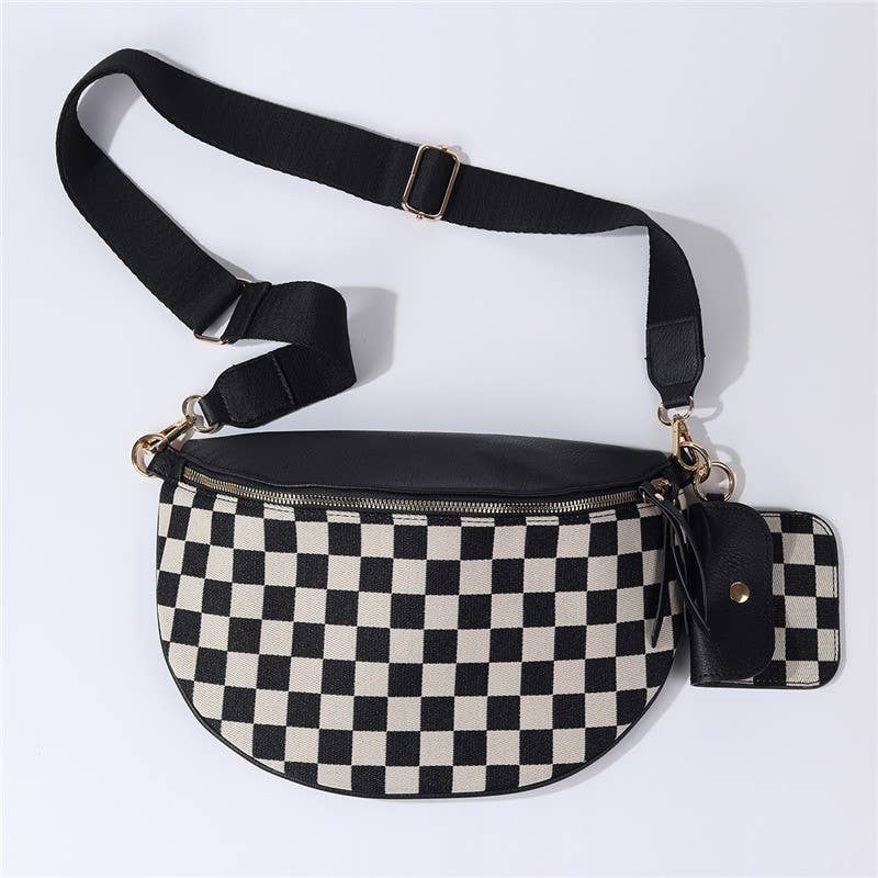 CROSSBODY ZIPPER REMOVAL STRAP SLING BUM BAG | 40P604
