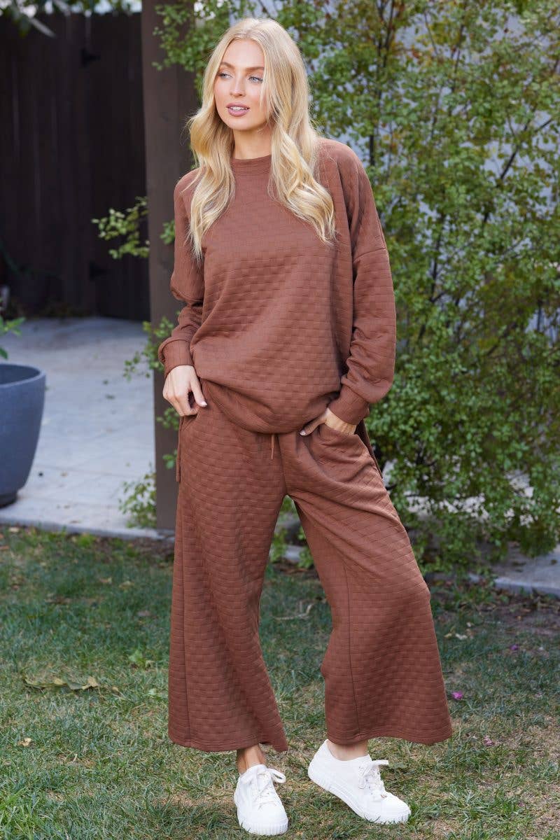 Solid Warm Quilted Set