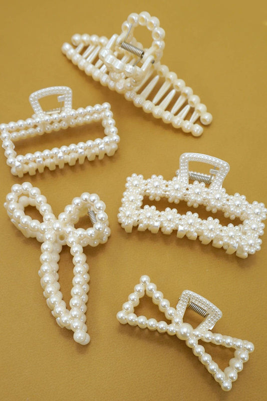 PEARL HAIR CLAW CLIPS | 40H736
